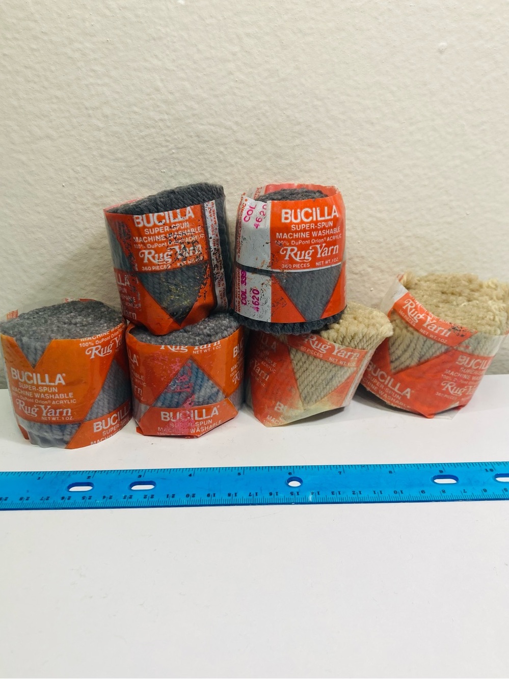 NEW Bucilla Machine Washable 100% Acrylic Lot of Vintage Rug Yarn